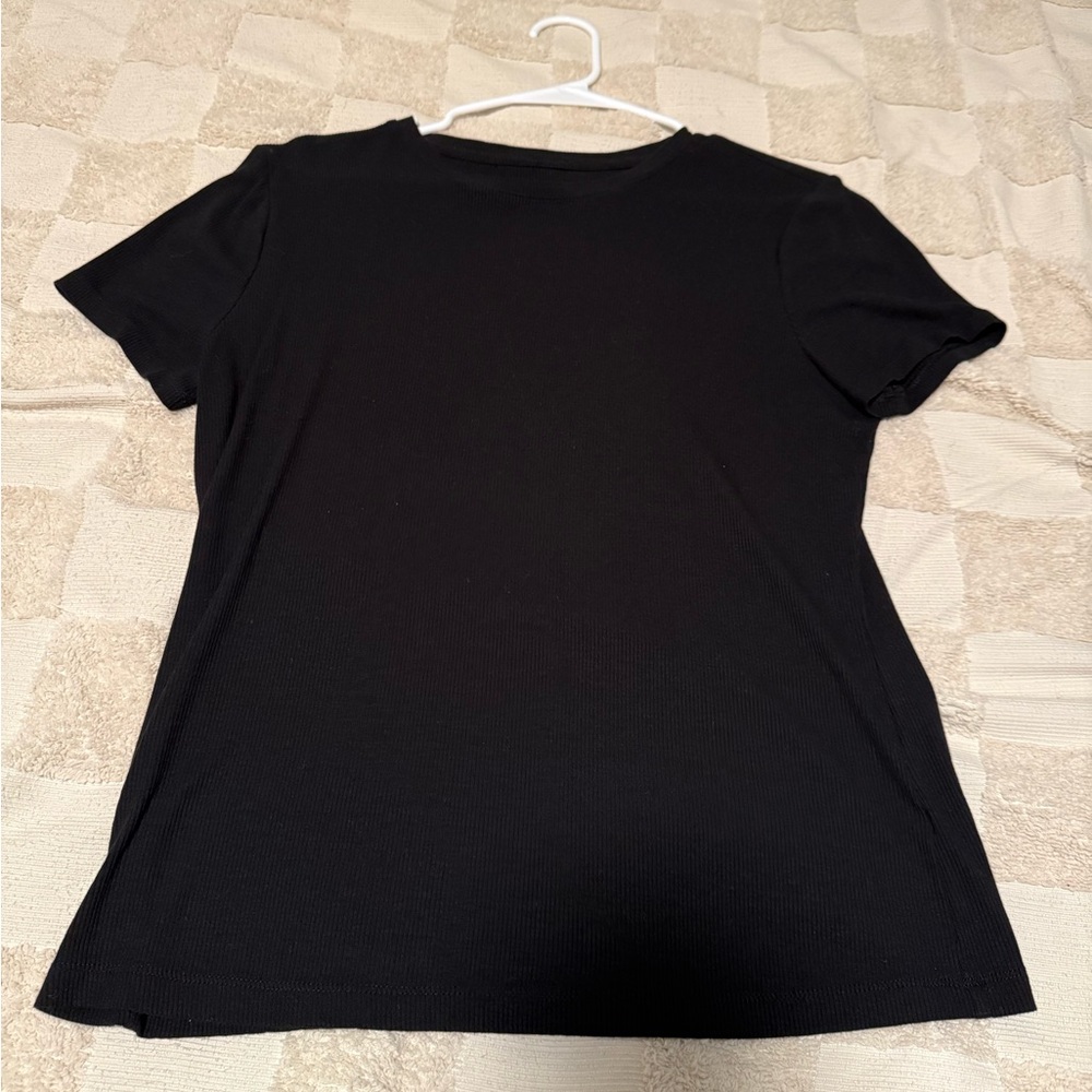 Nine West Black Short Sleeve Tee